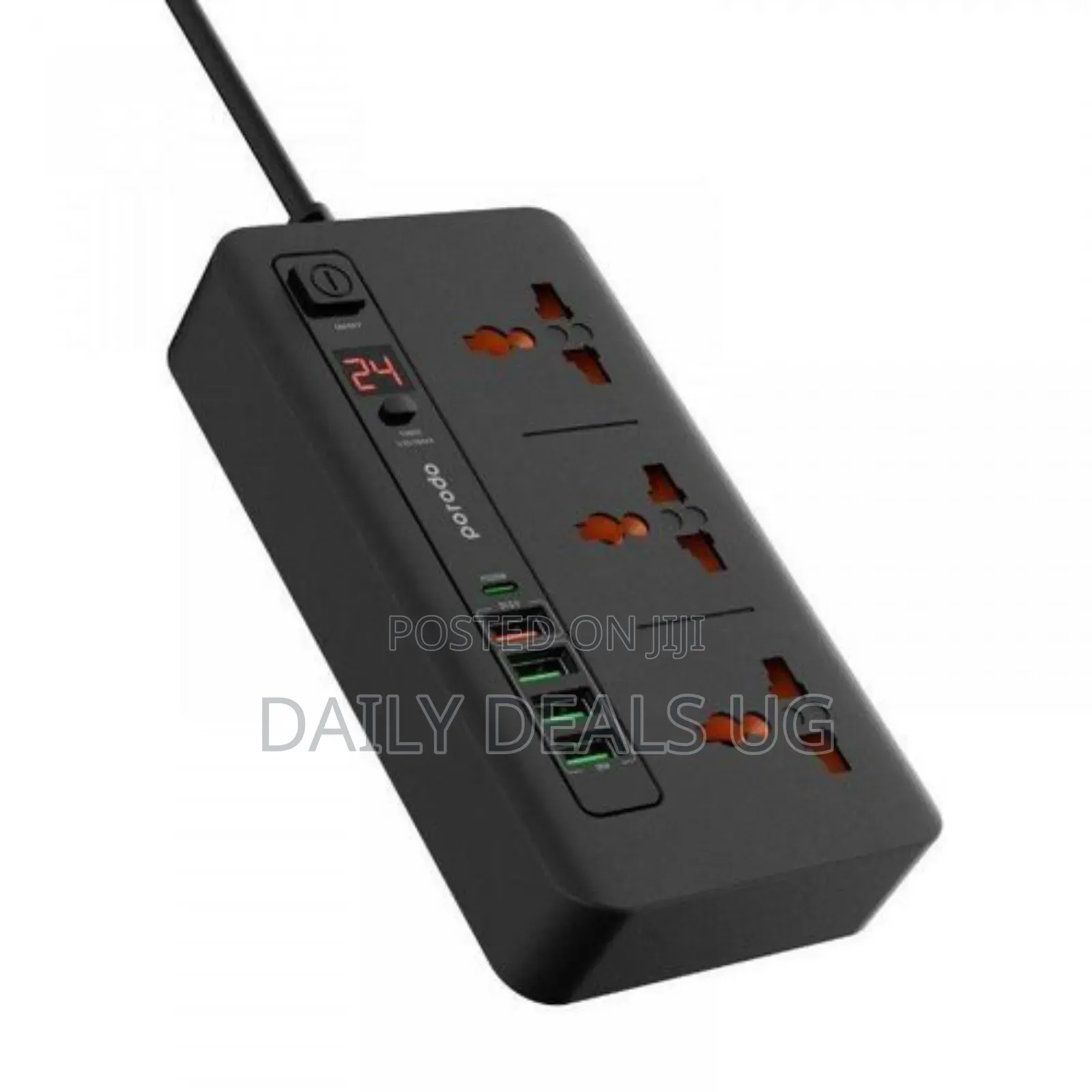 Porodo Multi-Port Power Hub 4 Usb-a/Usb-C Black
