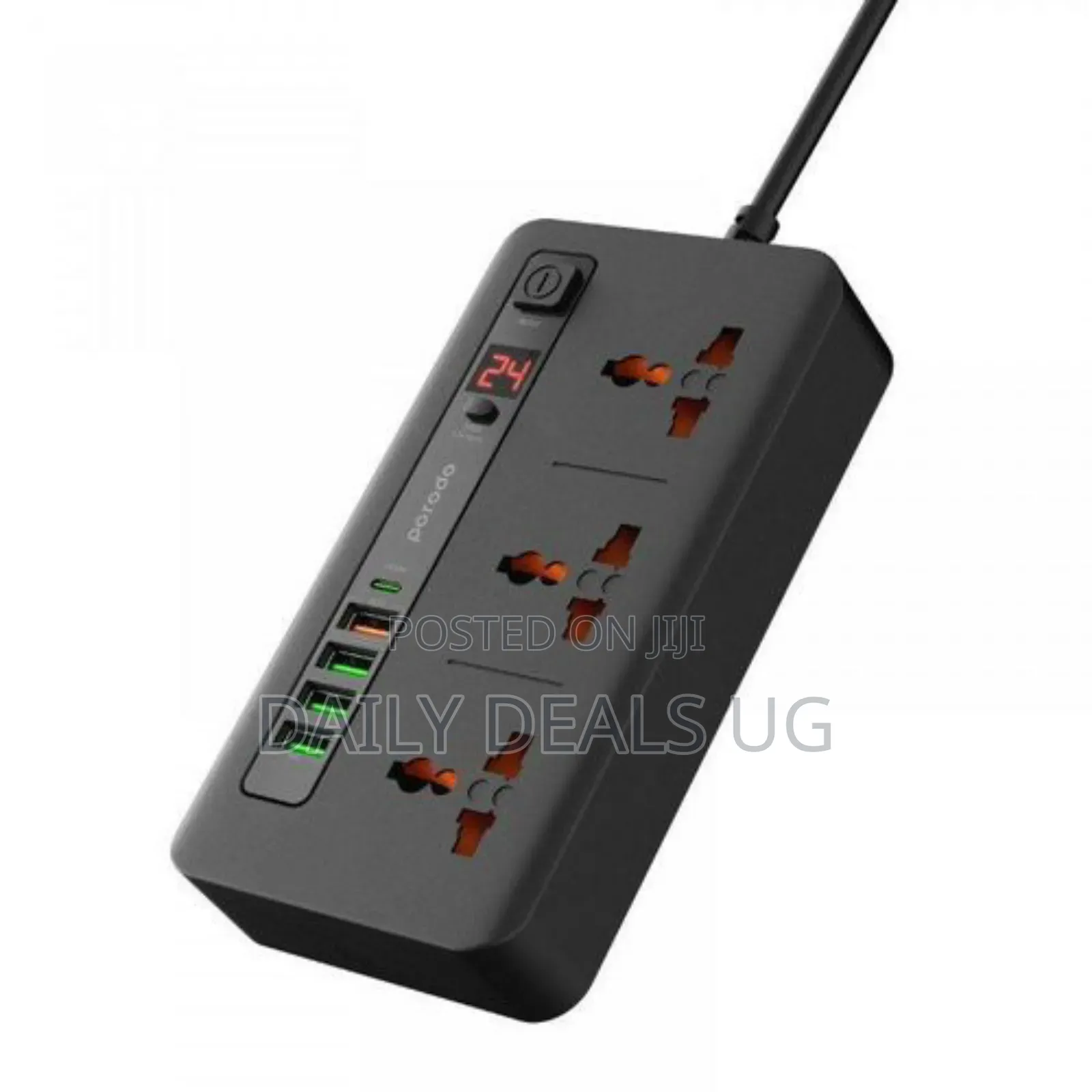 Porodo Multi-Port Power Hub 4 Usb-a/Usb-C Black