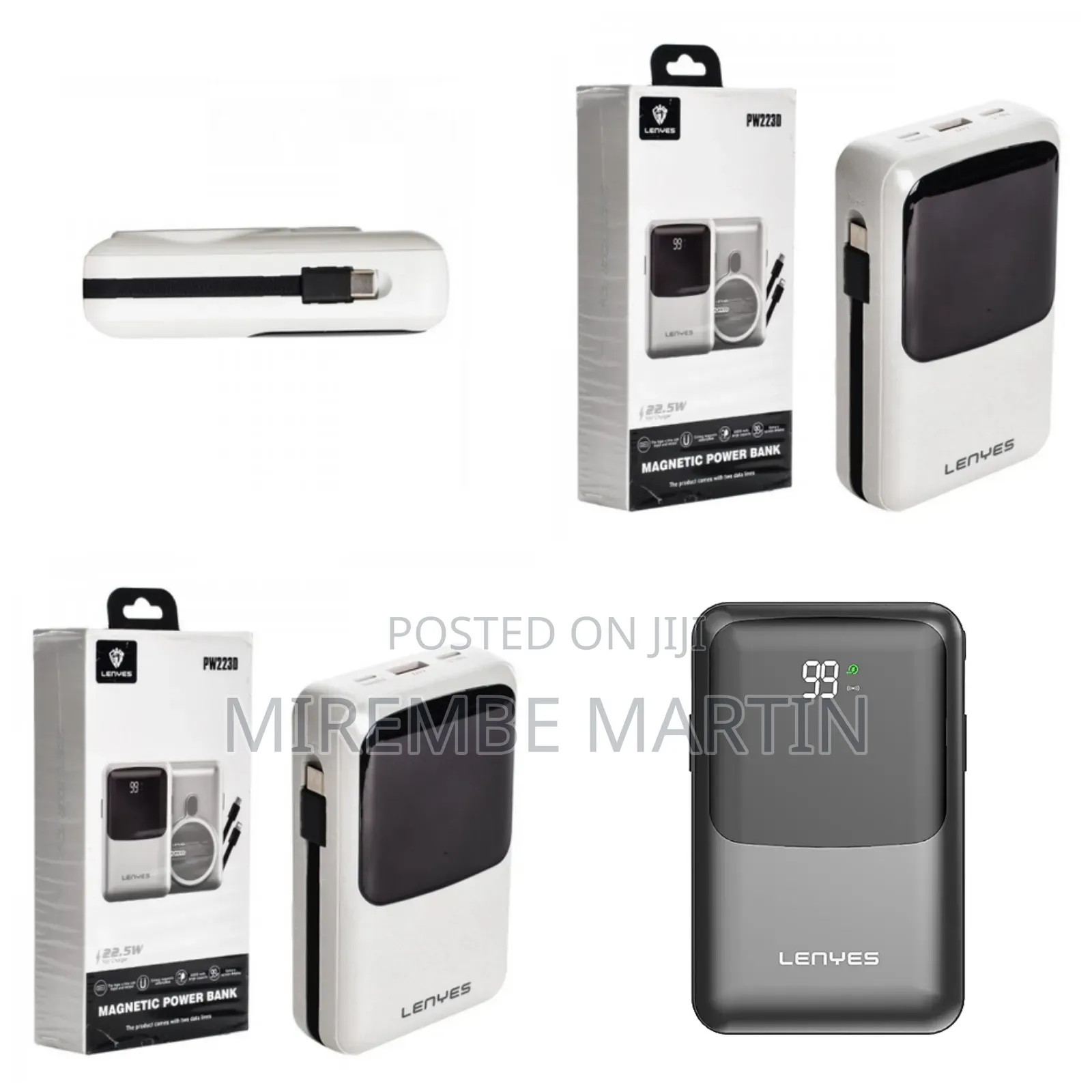 Lenyes Pw223d Digital Display Wireless Charging Powerbank