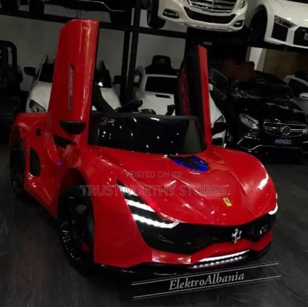 Child's Electric Ride-on Car Modeled After Ferrari Sport Car