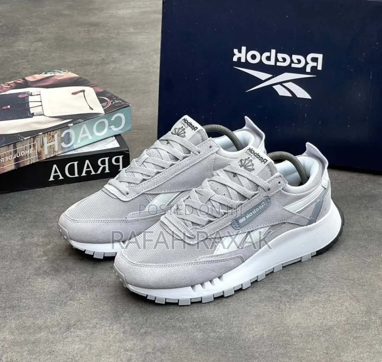 Original Gray Reebok Classic Legacy Trainer Sneakers