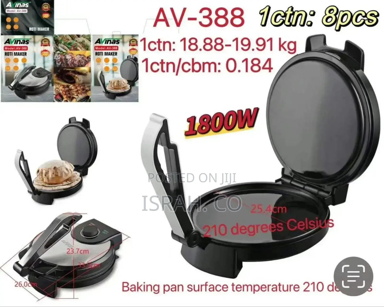Avinas Model Av-388 an Electric Chapati Maker or Pancake