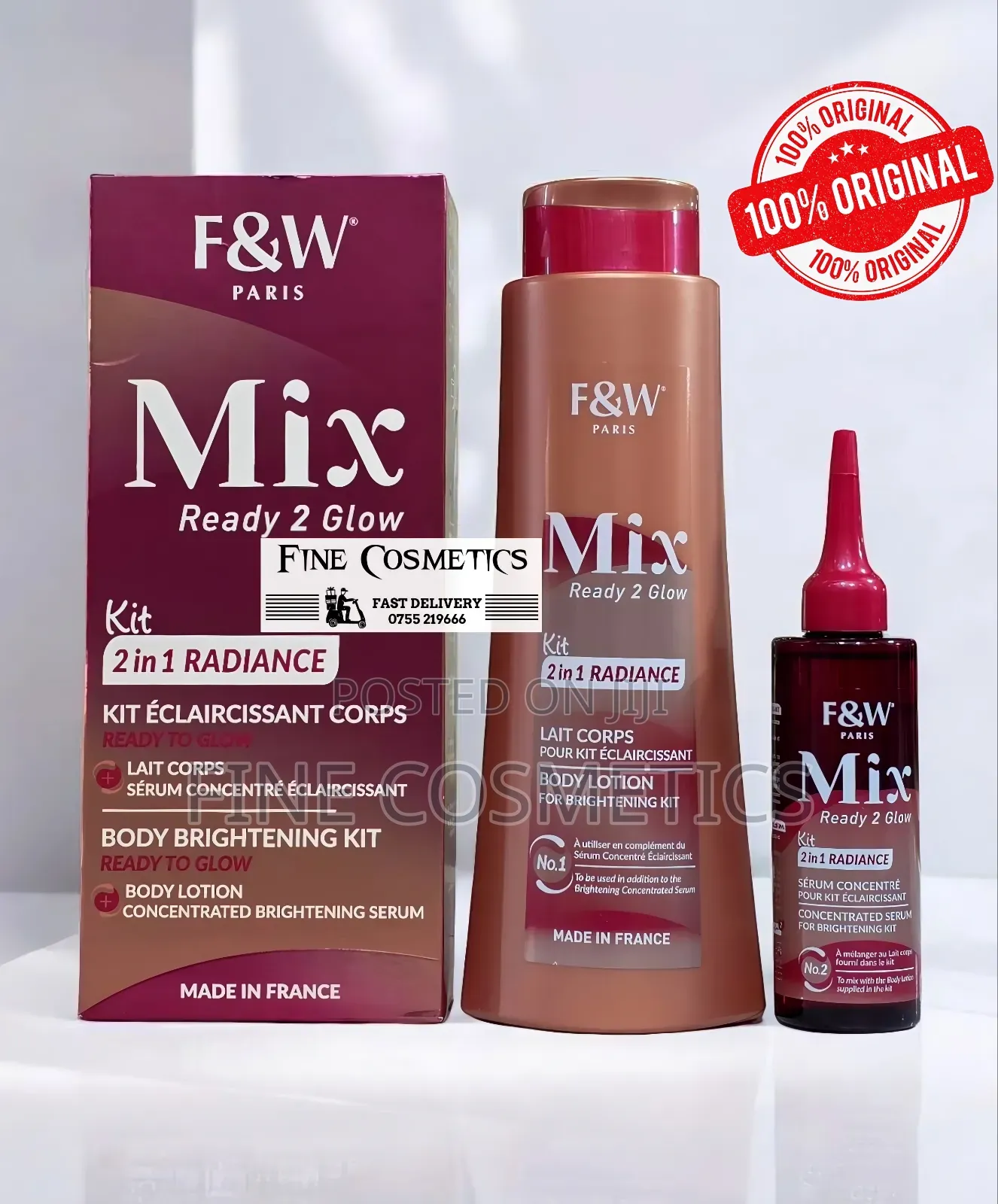 New Fair and White 2in1 Kit Ready 2 Glow Radiance Mix Lotion