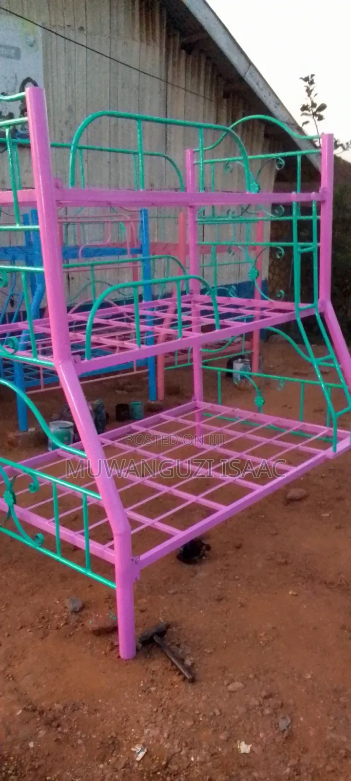 Triple Metallic Bed
