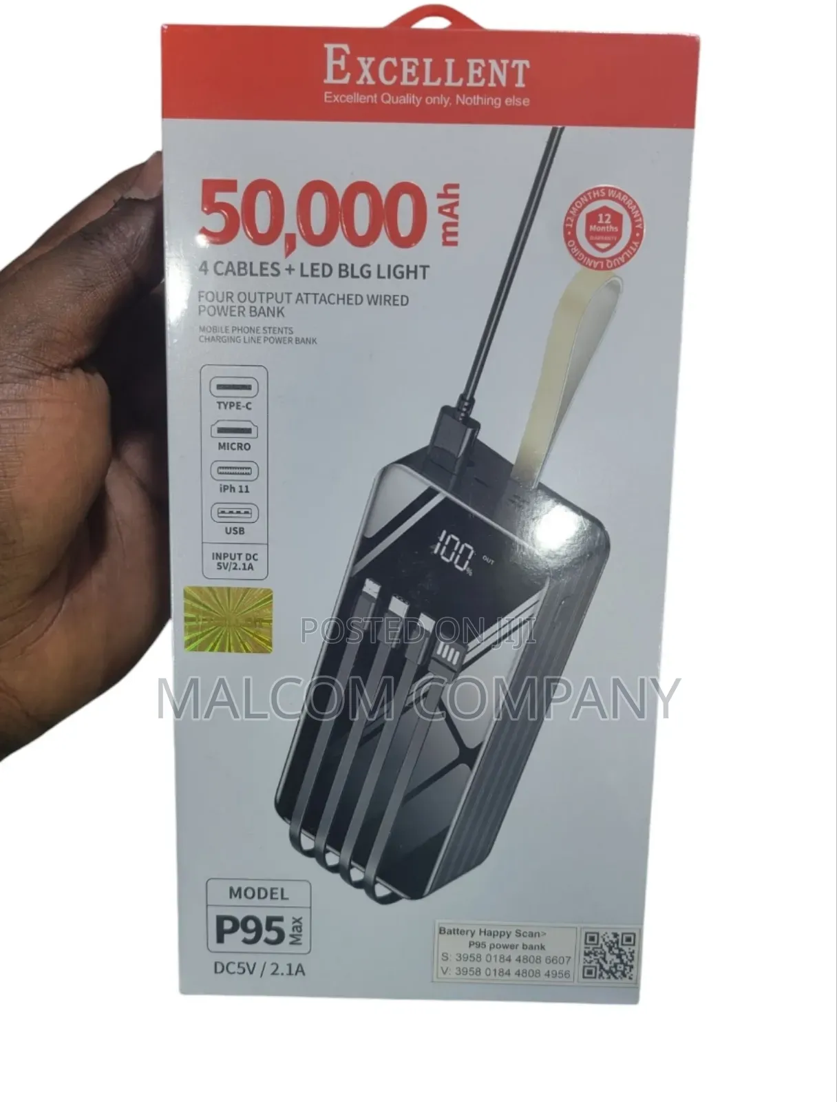 Power Bank Excellent P95 50000mah.