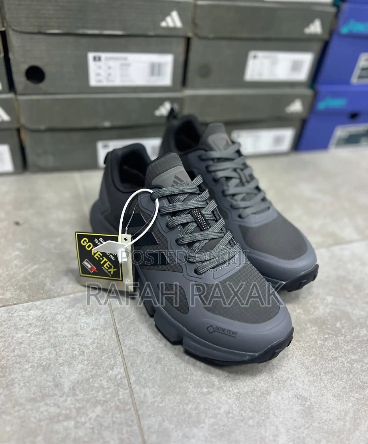 Original Gray Adidas Terrex Swift R3 Gore-Tex Running Shoes