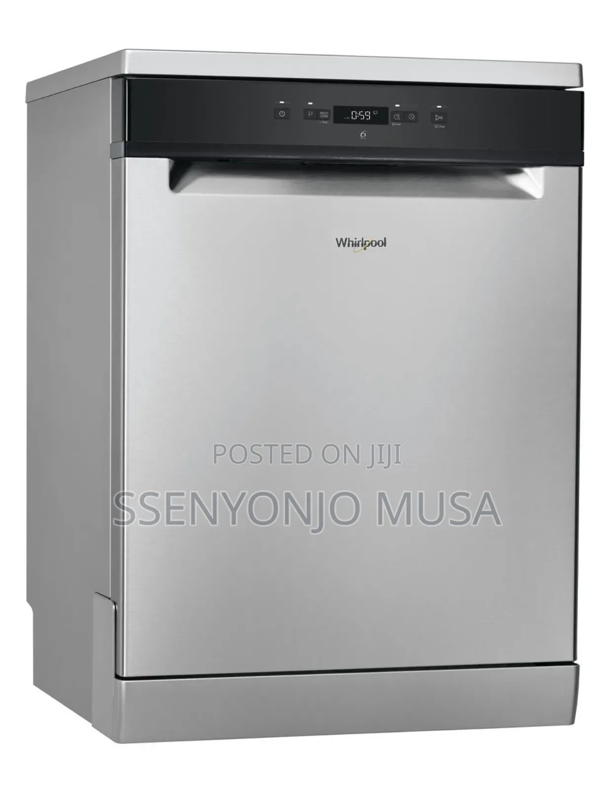 Whirlpool Vrijstaand Dishwasher-WFC 3c34 P X,Roestvrij Staal