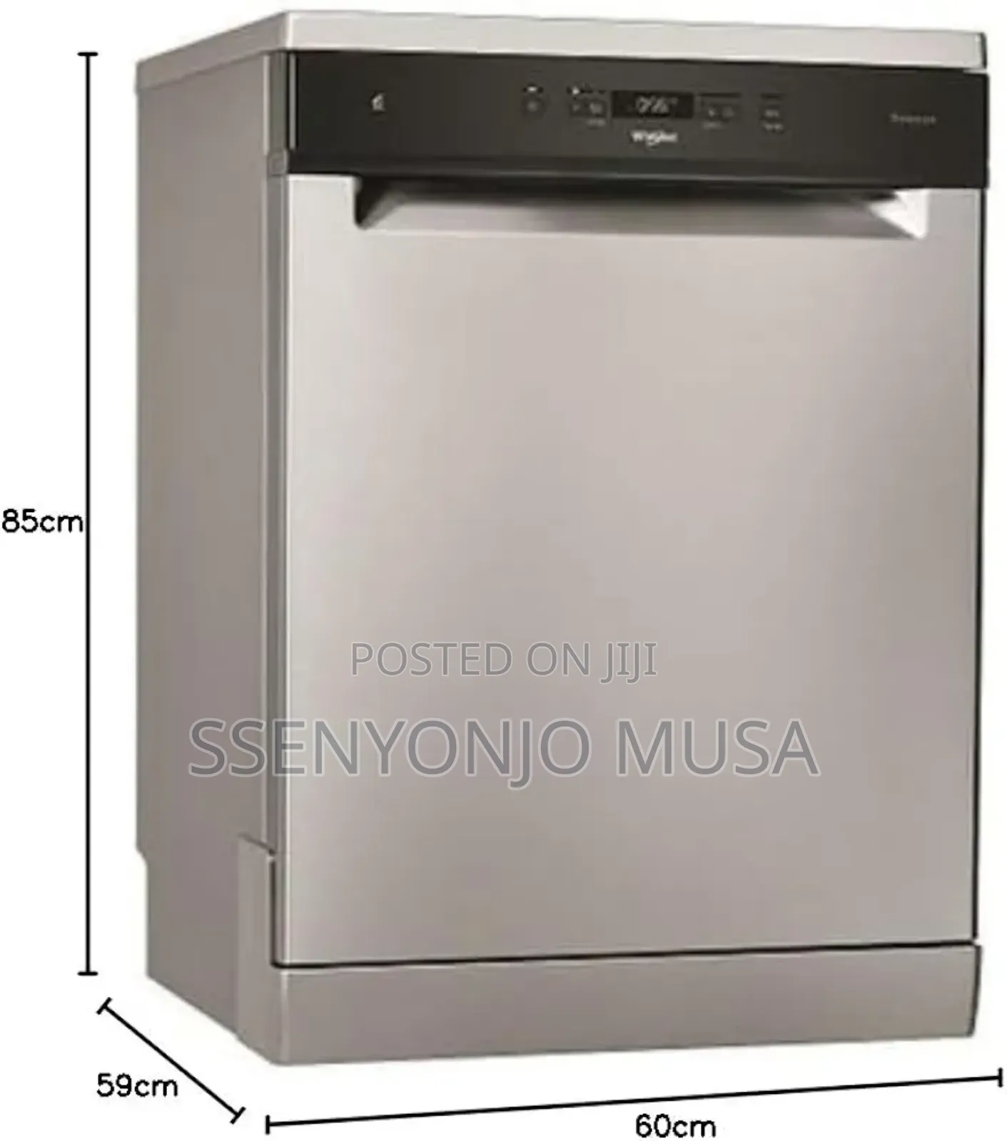 Whirlpool Vrijstaand Dishwasher-WFC 3c34 P X,Roestvrij Staal