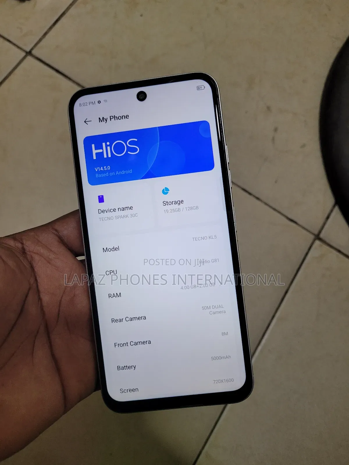 Tecno Spark 30C 128 GB White