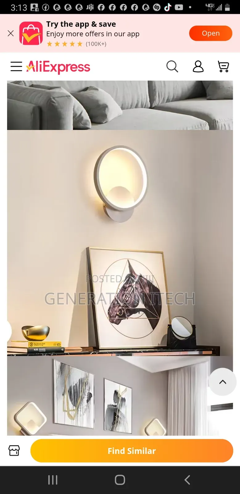 Led Indoor Wall Light for Bedroom, Sitting Room Decoration
