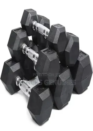 Photo - Rubber Hexa Dumbells