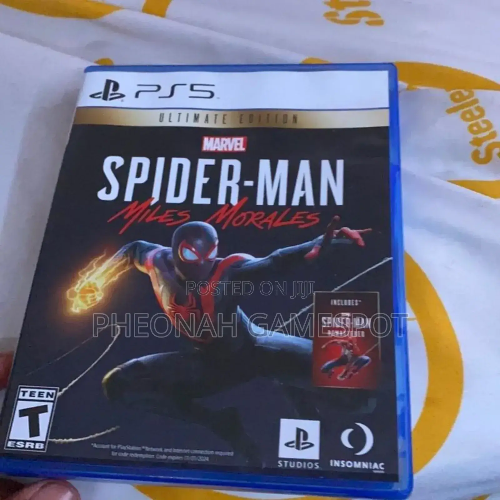 Spiderman Miles Morales Game Cd For Both Ps4, Ps5 And Xbox
