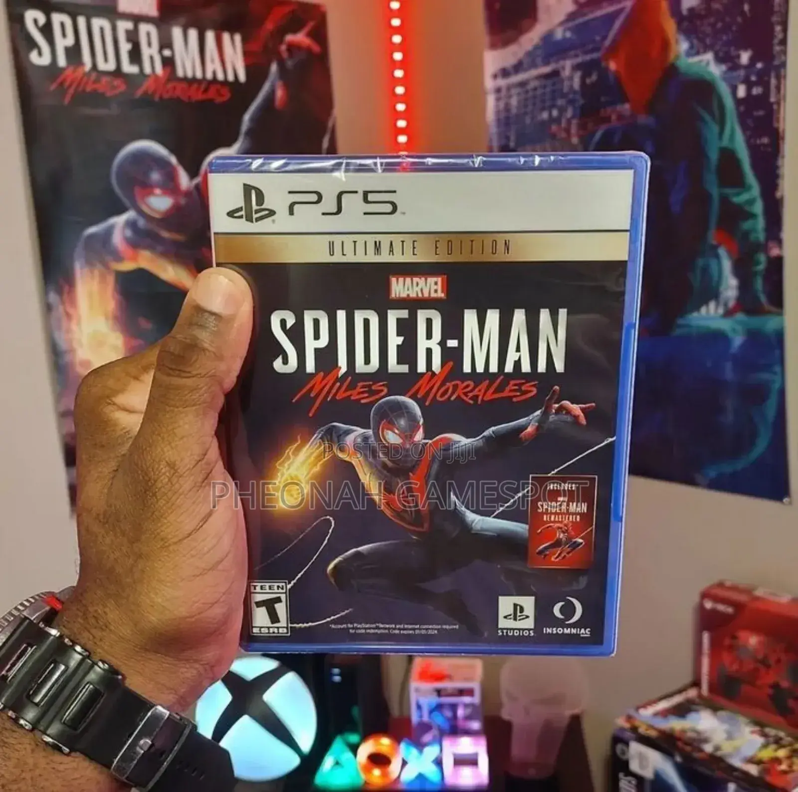 Spiderman Miles Morales Game Cd For Both Ps4, Ps5 And Xbox