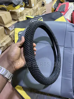 Black Marble Steering Wheel Cover