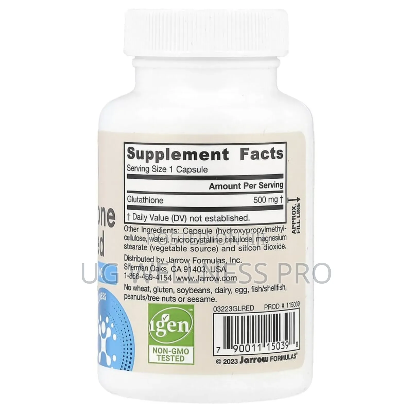 Jarrow Formulas, Vegan Glutathione Reduced 500mg 60 Veg Caps