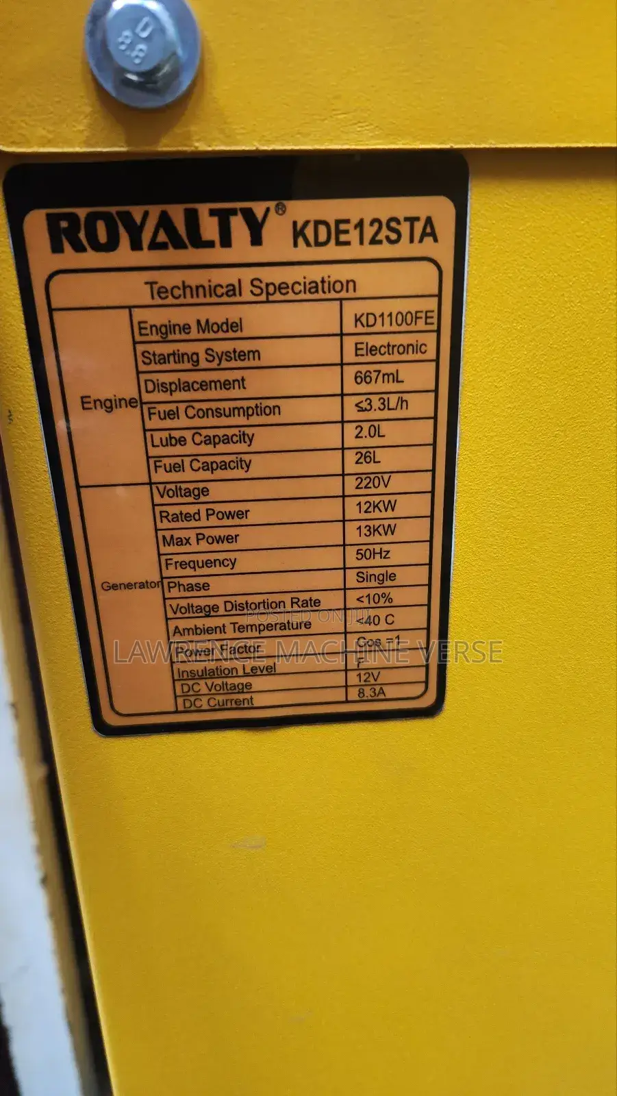 Silent Diesel Generator 13kva Japan Made