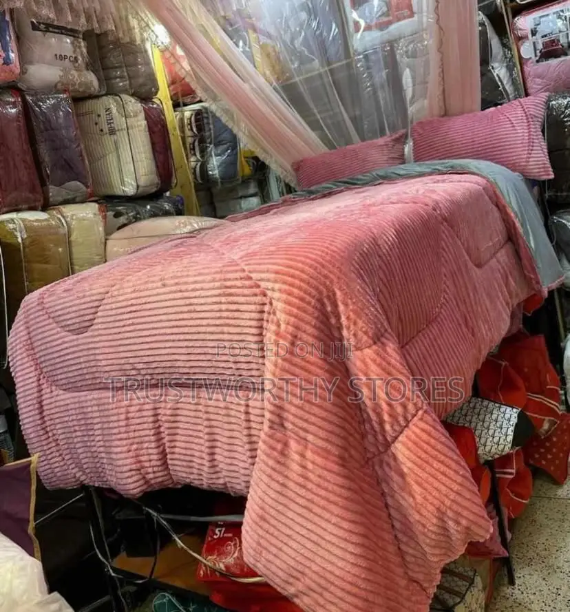 Coral or Velvet Bedcover With 2 Pillowcases and 1 Bedsheet