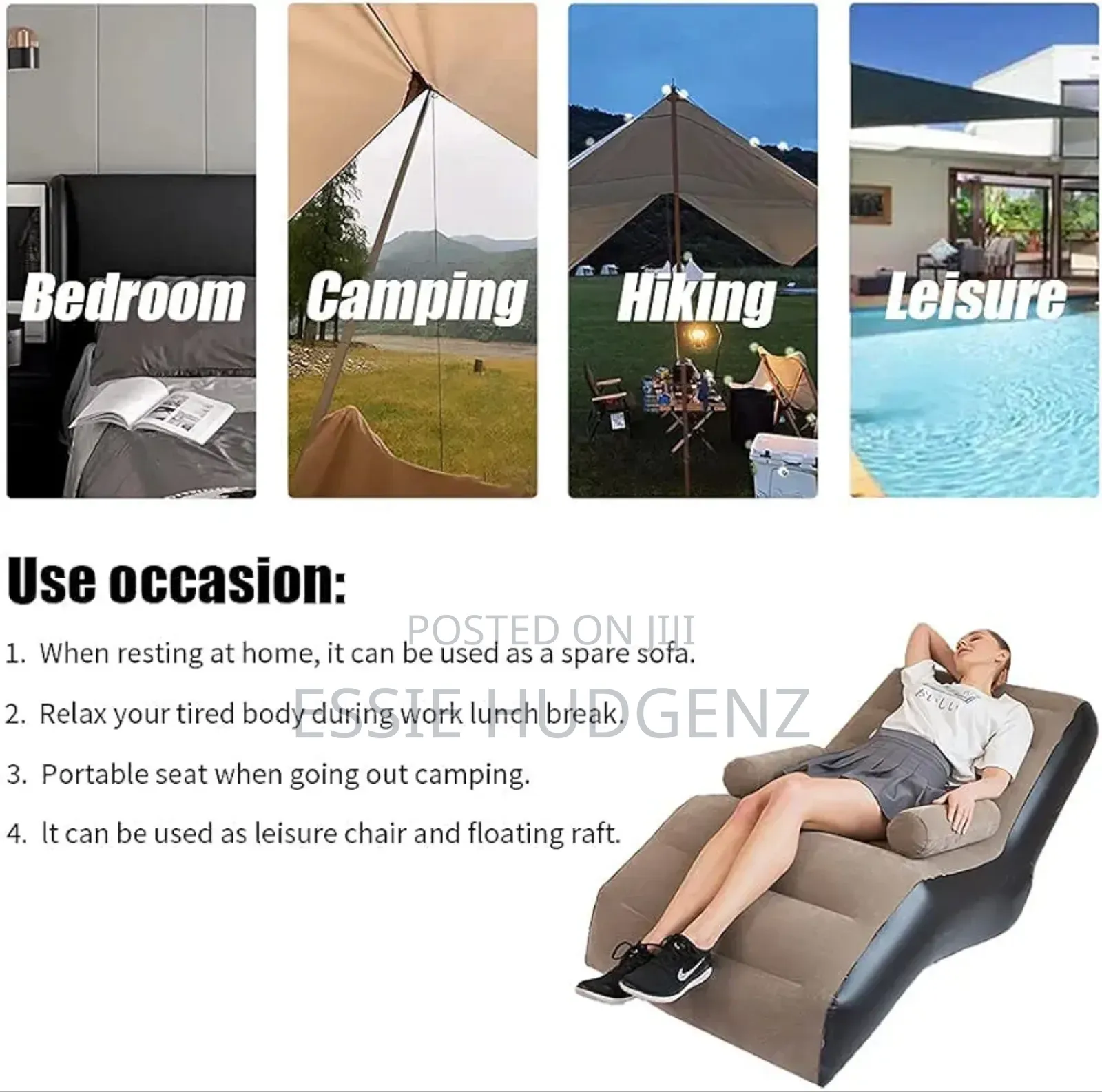 Leisure Lazy Sofa Portable S-Shaped Sofa,