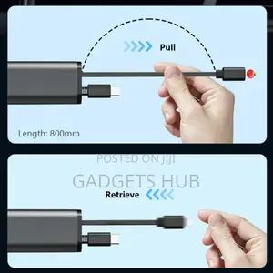 4 in 1 Car Fast Charger for Phone and Type C Retractable