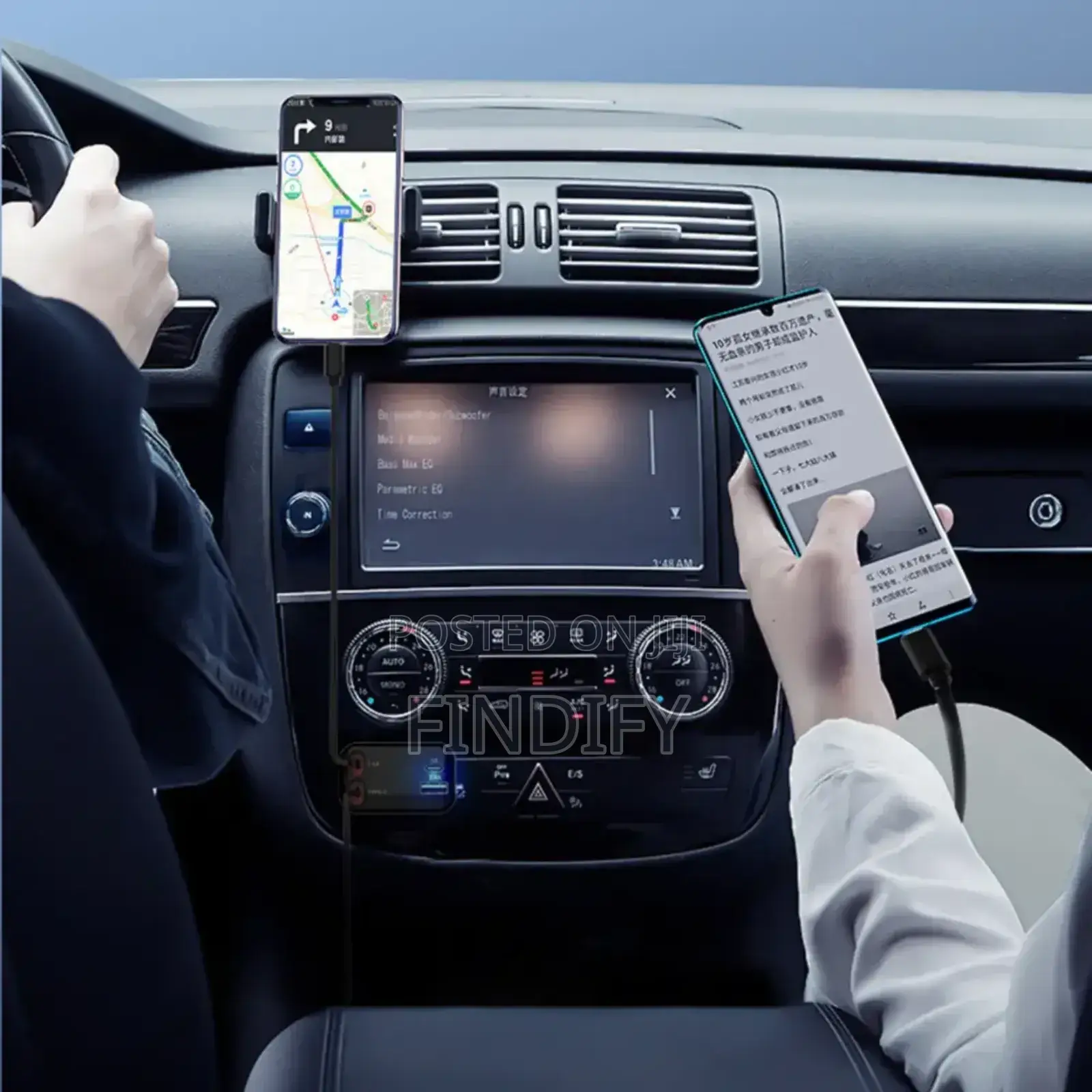 4 in 1 Car Fast Charger for Phone and Type C Retractable
