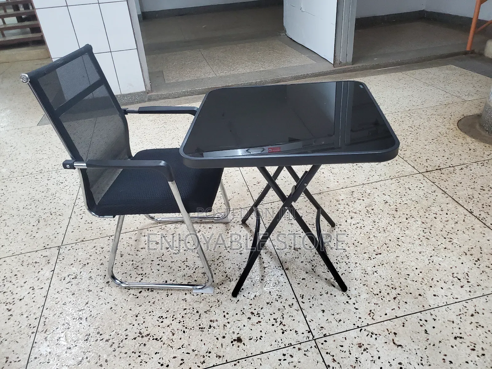 Reading Table and Fabric Chair for Office/Home Use