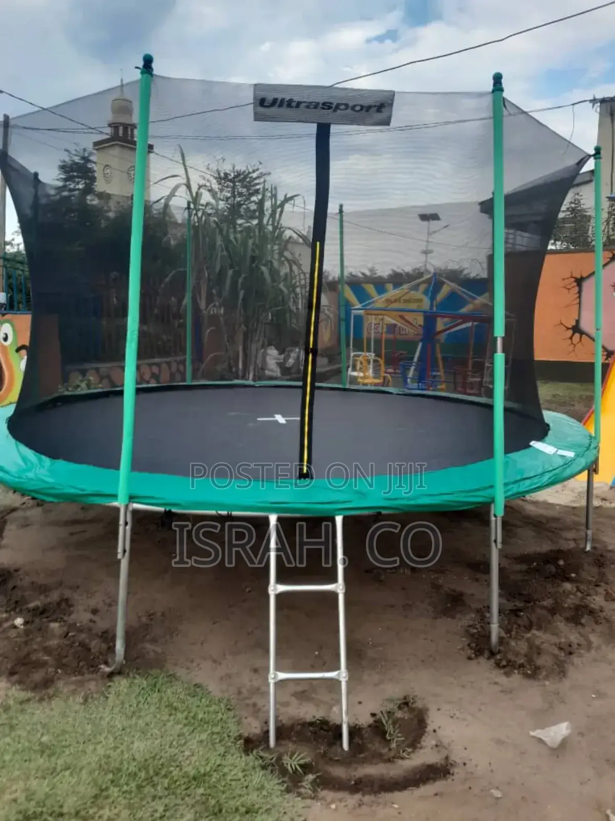 Ultrasport Brand Trampoline, Set Up Outdoors