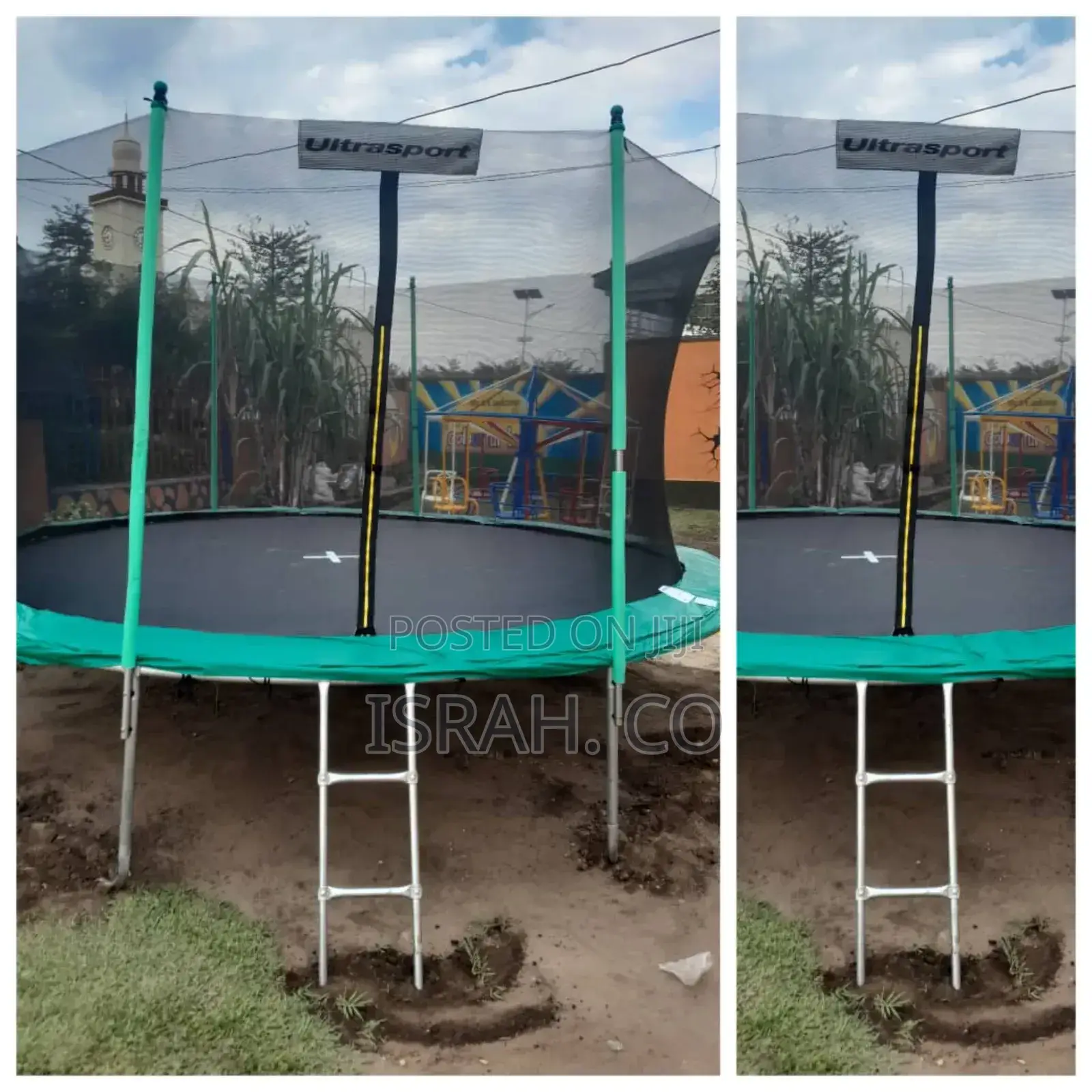 Ultrasport Brand Trampoline, Set Up Outdoors
