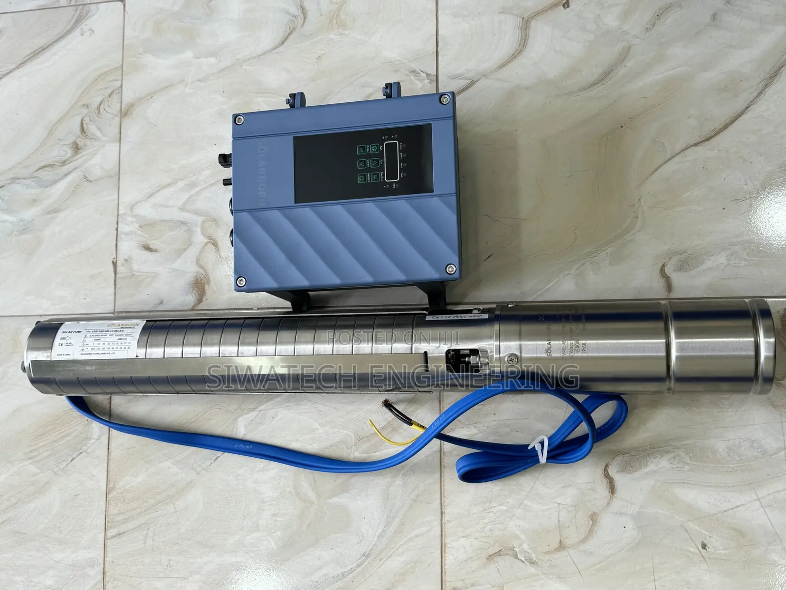 Hybrid Ac/Dc 203m Head Submersible Water Pump Stainless