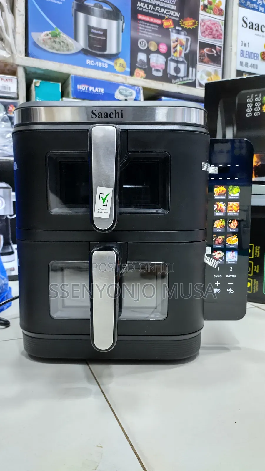 Saachi 11l Double Stack Air Fryer - Nl-Af-4796d, Healthy -