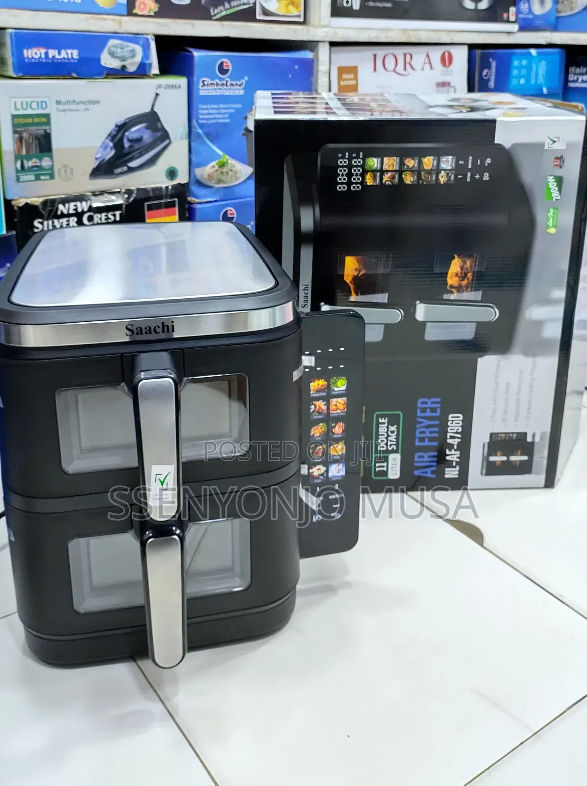 Saachi 11l Double Stack Air Fryer - Nl-Af-4796d, Healthy -