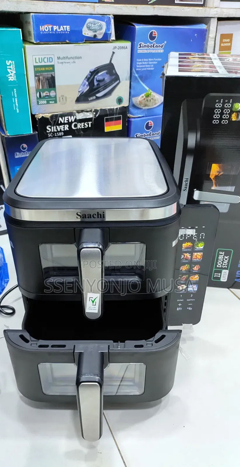 Saachi 11l Double Stack Air Fryer - Nl-Af-4796d, Healthy -