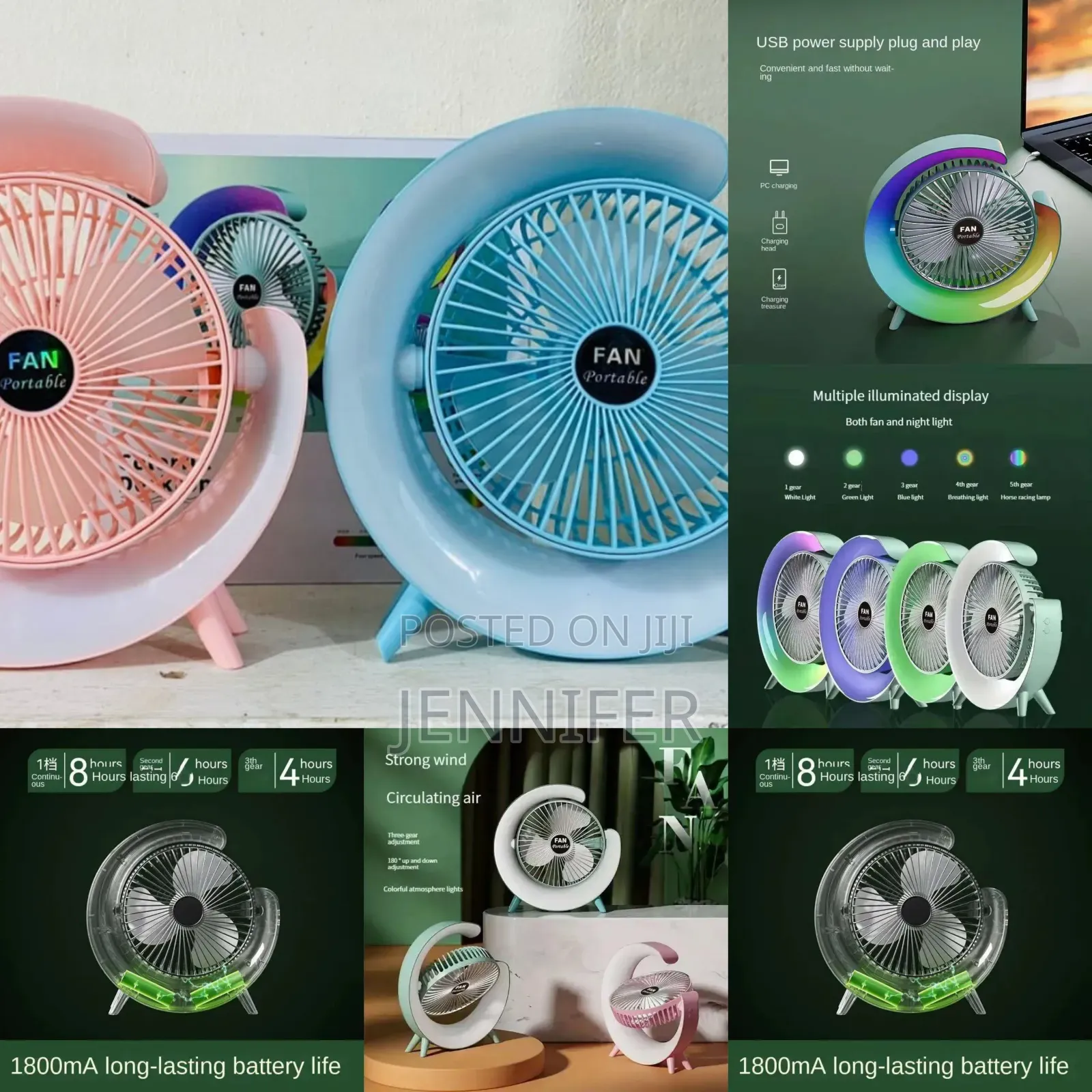 Portable Rechargeable Fan