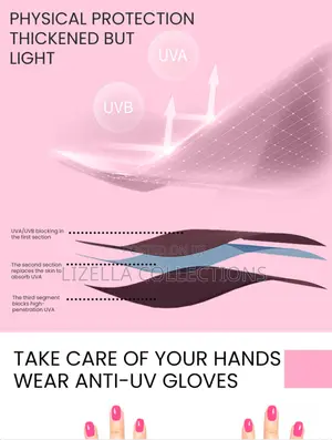 Anti Uv Protection Hand Cloves (For Gel Nails)