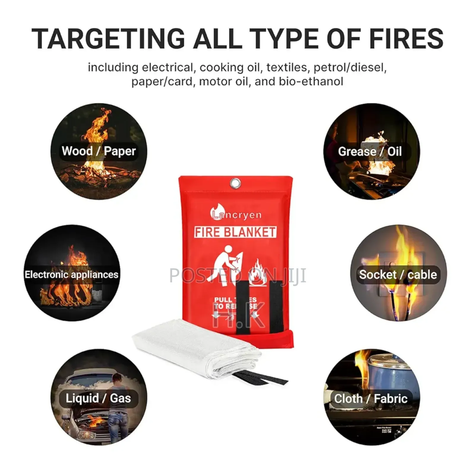 Emergency Fire Blanket 1.8×1.8m
