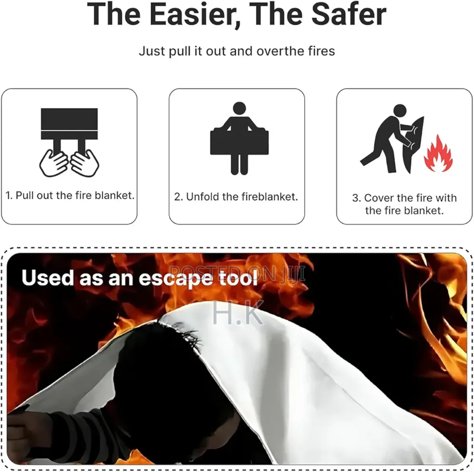 Emergency Fire Blanket 1.8×1.8m