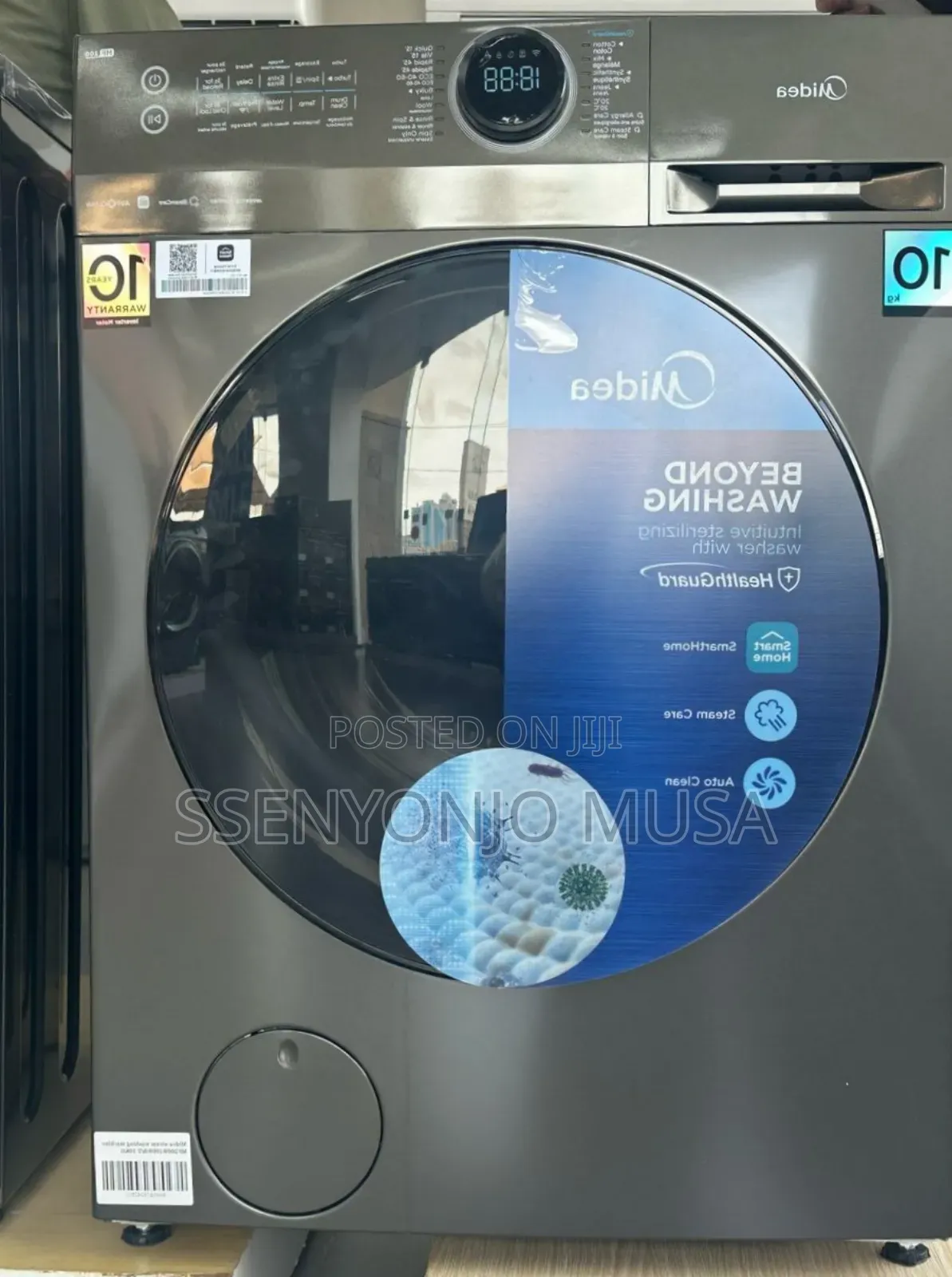 Midea 10kg Front Load Smart Washing Machine-Wi-Fi Steam-