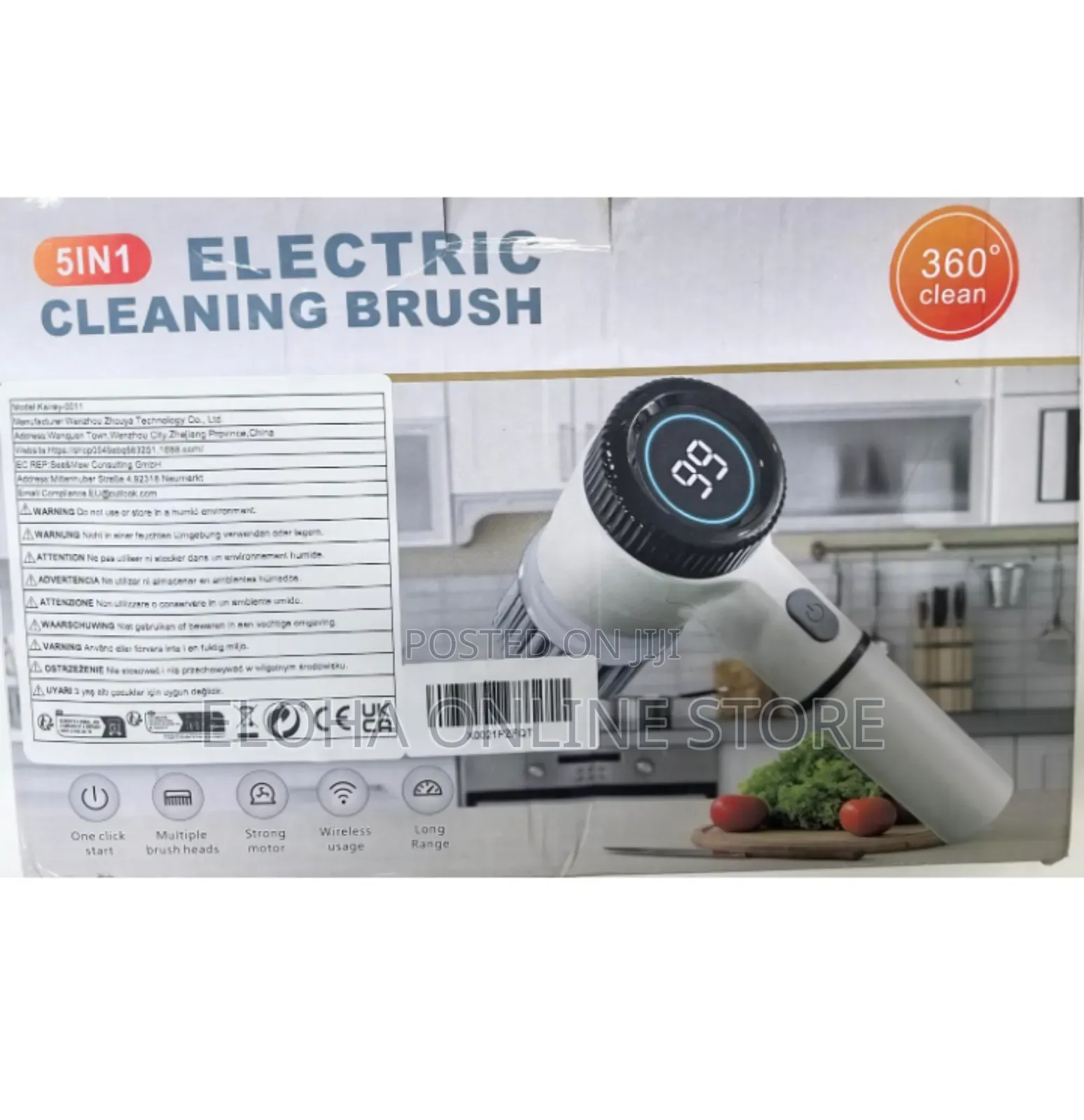 Spin Scrubber Electric Cleaning Brush for With5 Brush Heads