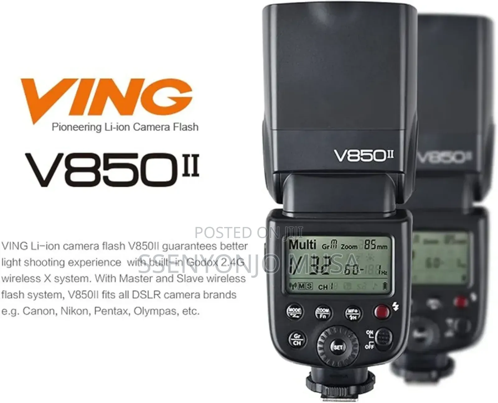 Godox V850ii Wireless Flash Speedlite for Canon,Nikon,Pentax
