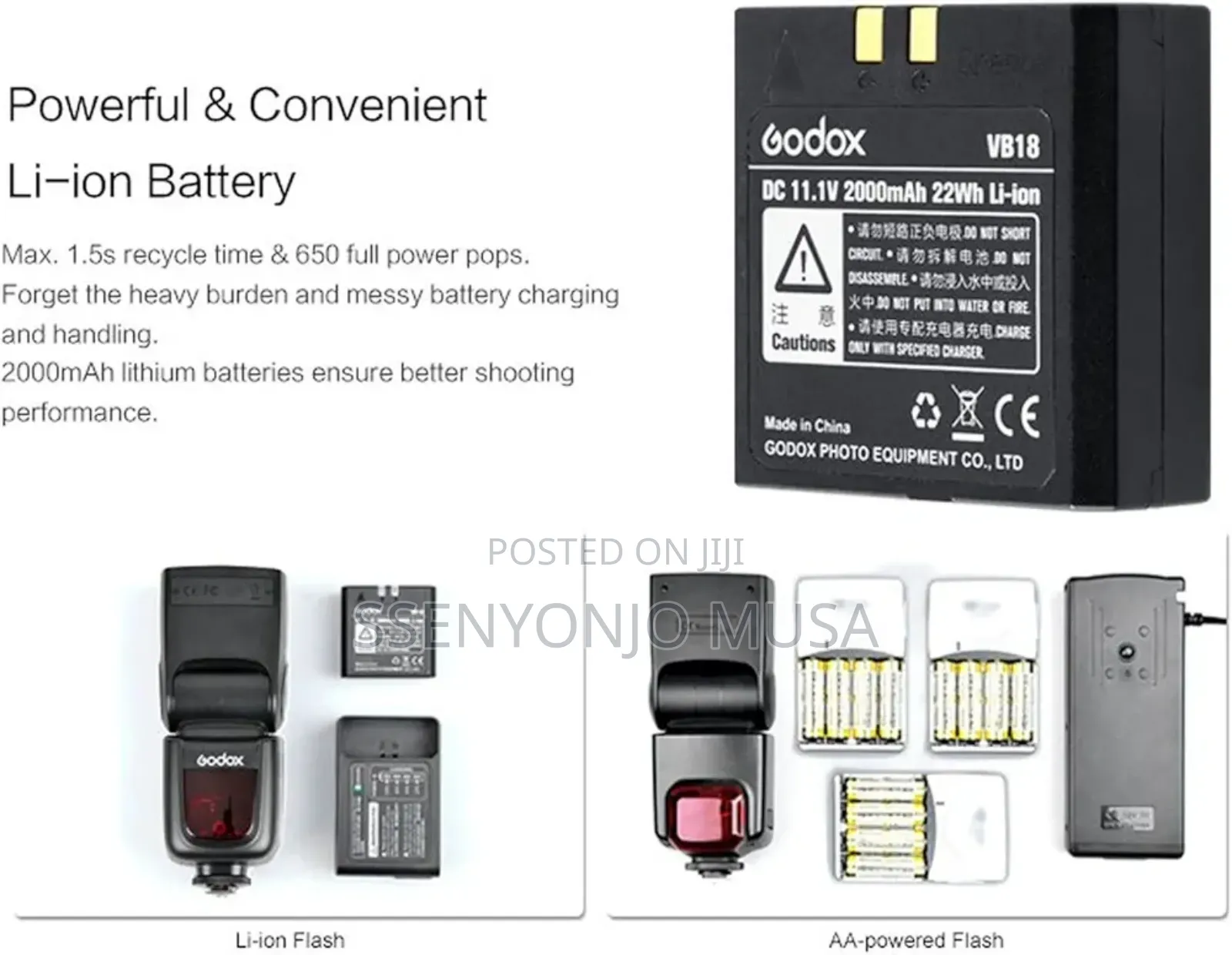 Godox V850ii Wireless Flash Speedlite for Canon,Nikon,Pentax