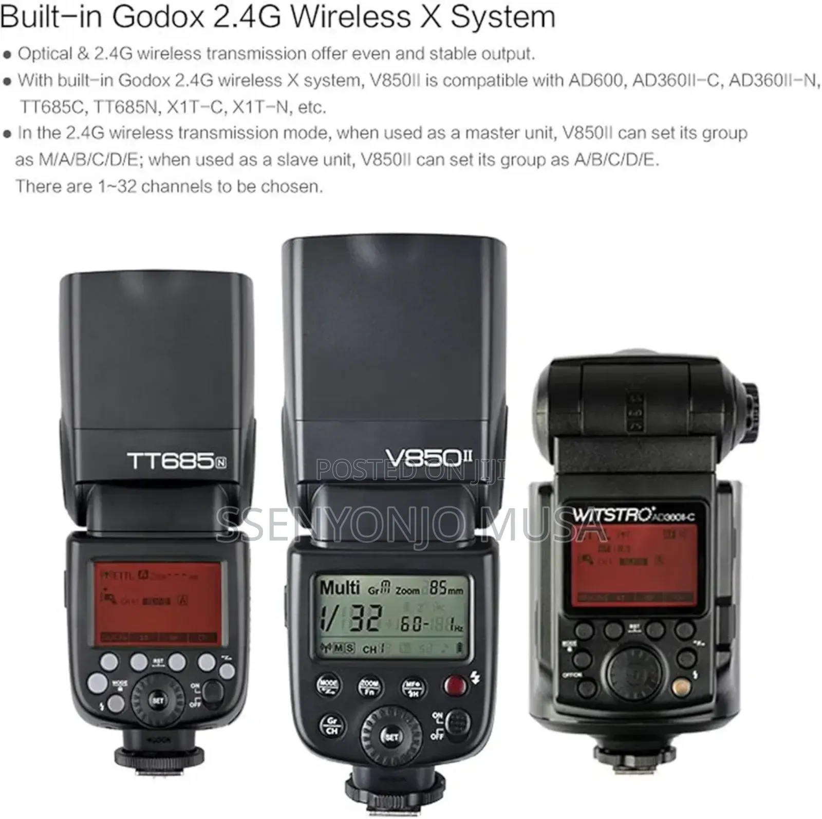 Godox V850ii Wireless Flash Speedlite for Canon,Nikon,Pentax