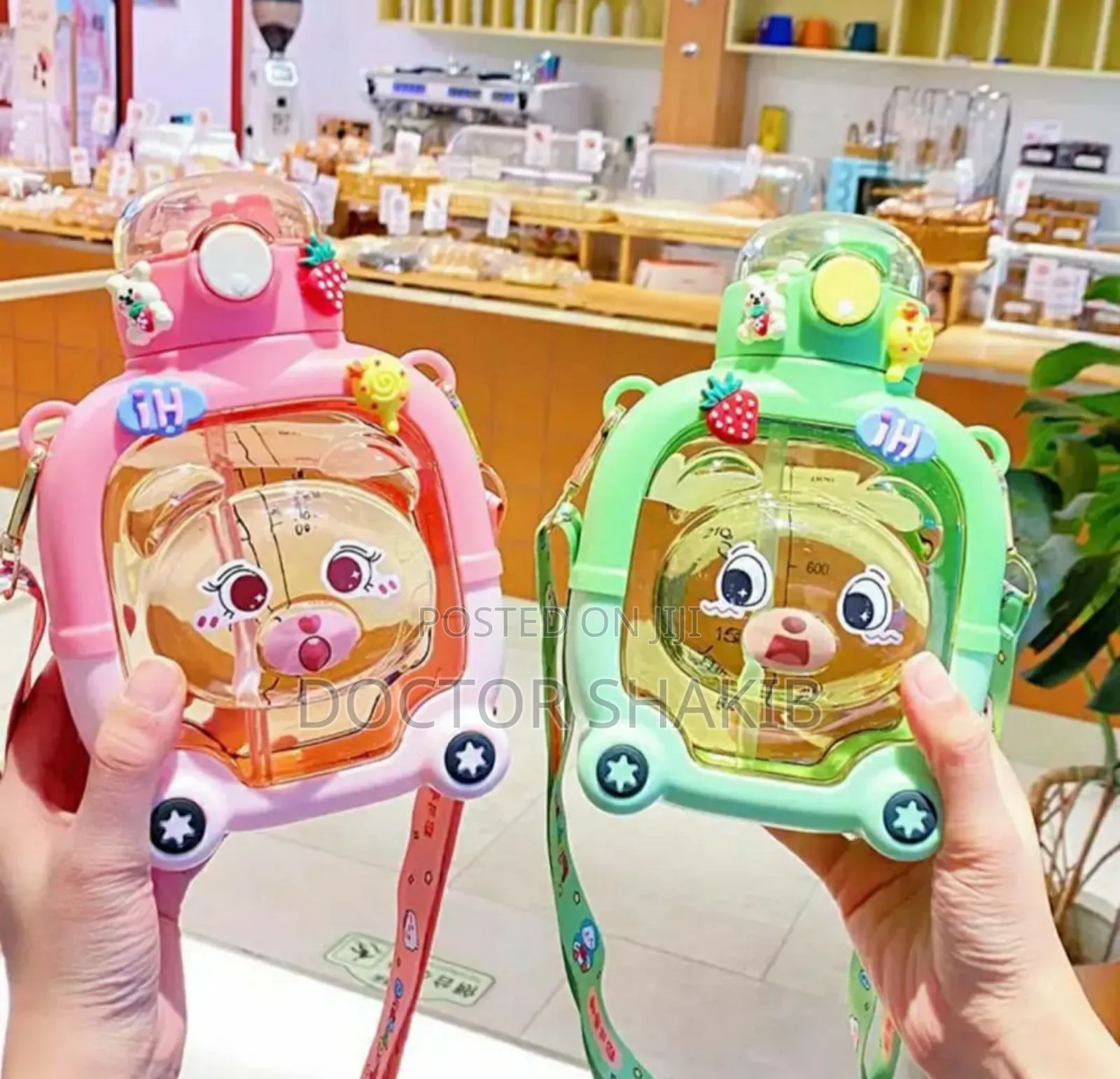 Kids Water Bottle With Cute Teddy Bear Designs