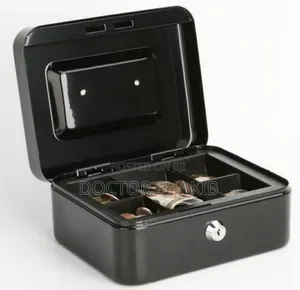 Strong Cash Box With Coin Separator Tray