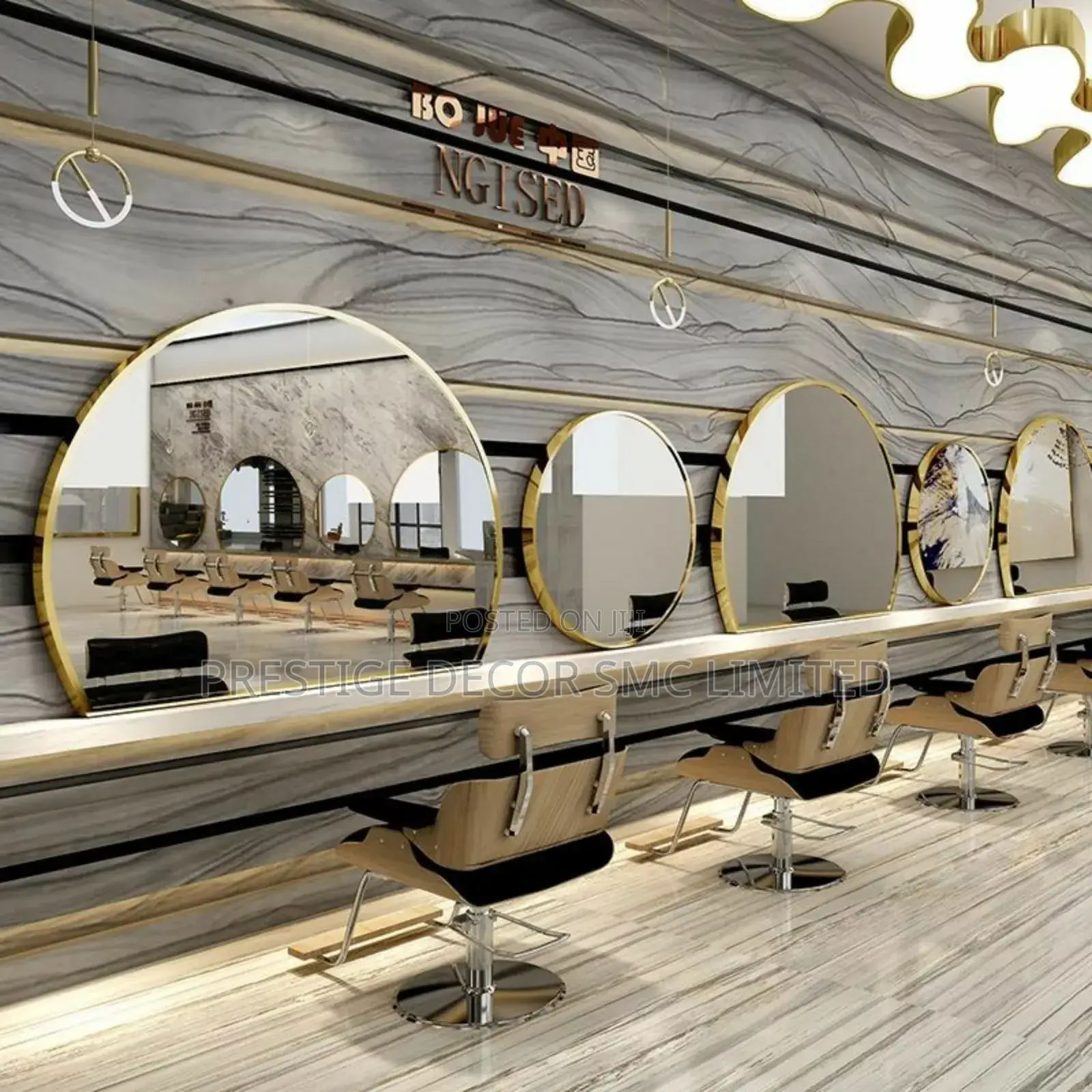 Golden Height Saloon Mirrors