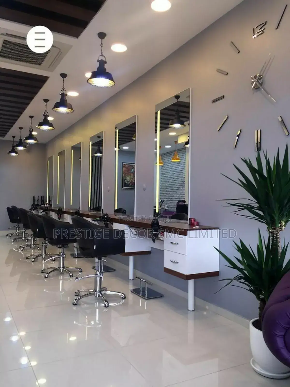 Clear Saloon Decore
