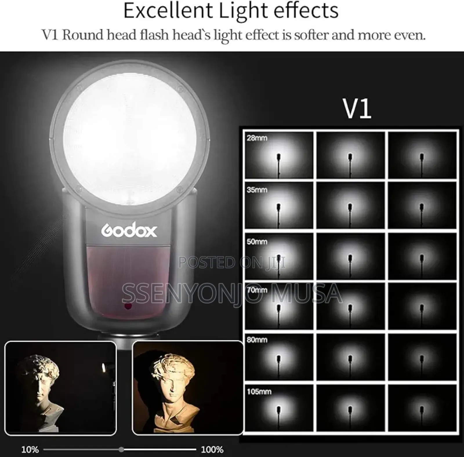 Godox V1-C Round Flash Speedlight for Canon Eos Cameras