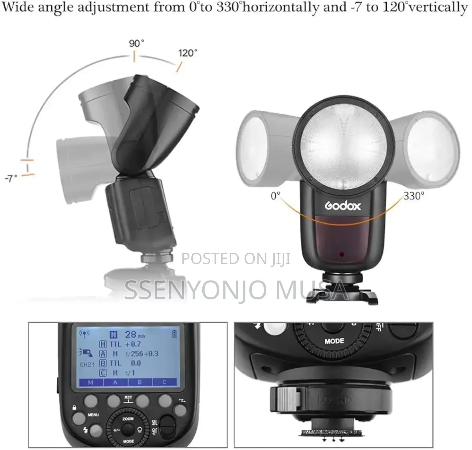 Godox V1-C Round Flash Speedlight for Canon Eos Cameras