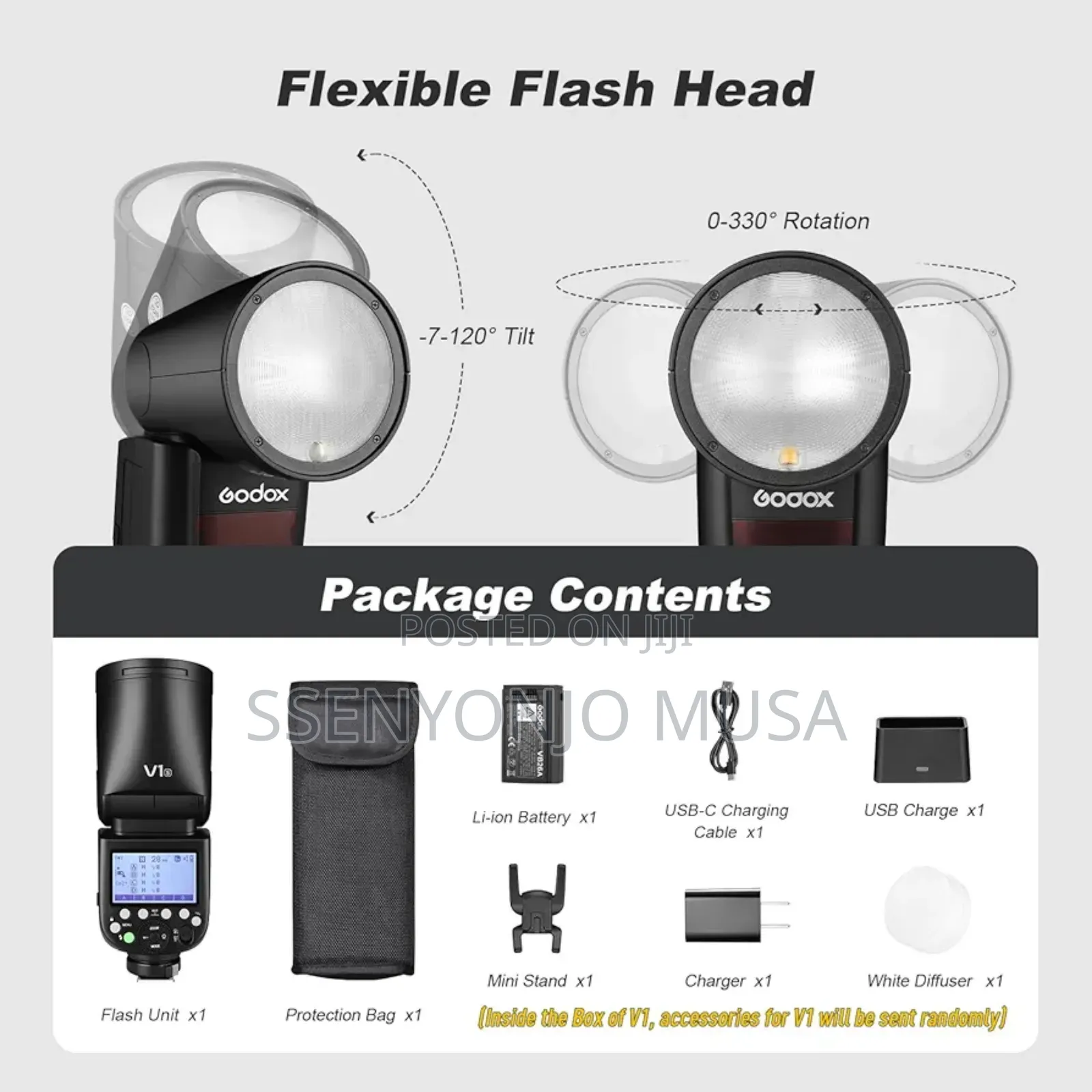 Godox V1-C Round Flash Speedlight for Canon Eos Cameras
