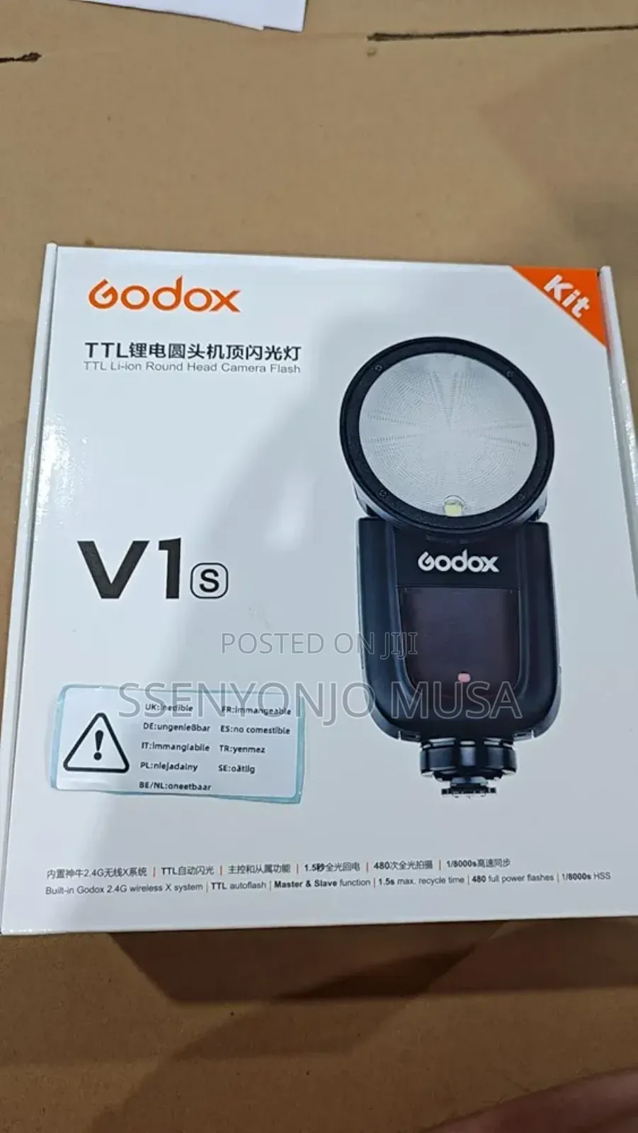 Godox V1-C Round Flash Speedlight for Canon Eos Cameras