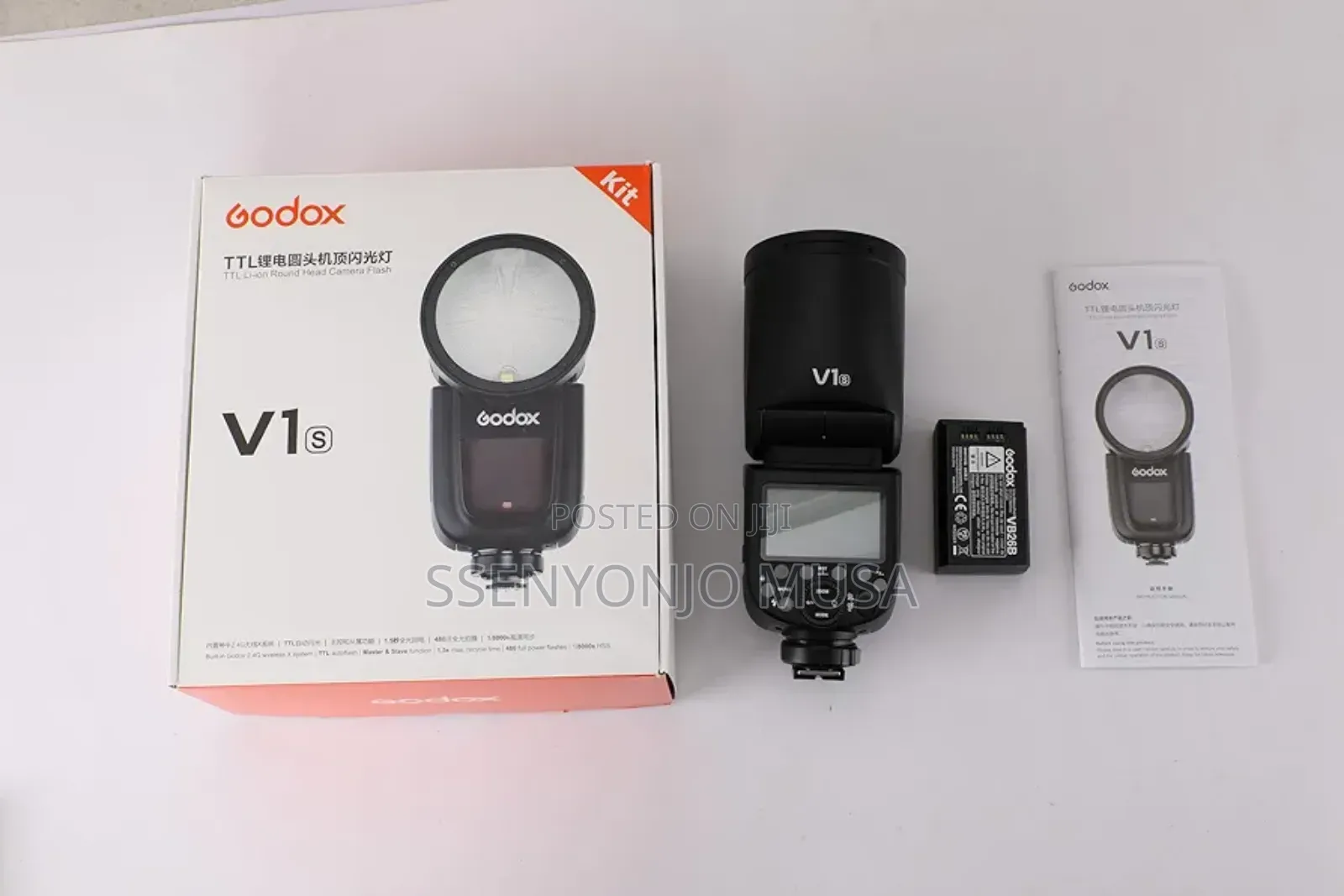 Godox V1-C Round Flash Speedlight for Canon Eos Cameras