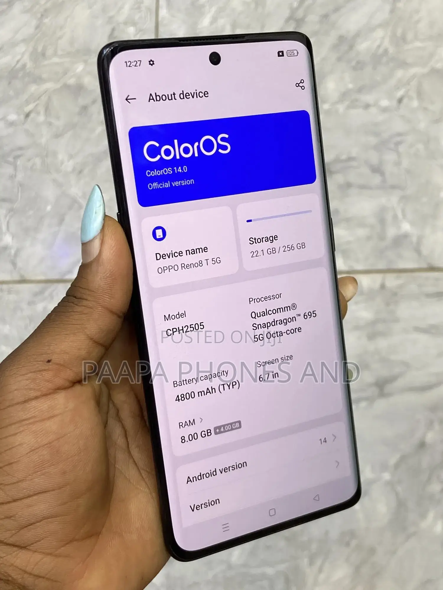 Oppo Reno8 T 5G 256 GB Black